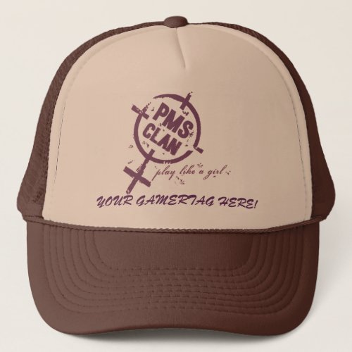 PMS Hat_ Purple Logo Trucker Hat