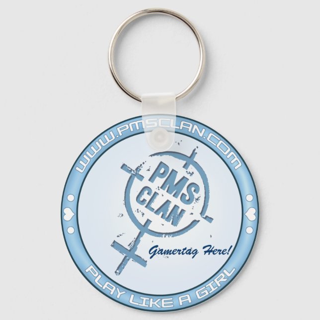 PMS Keychain- Blue Logo 2 Keychain (Front)