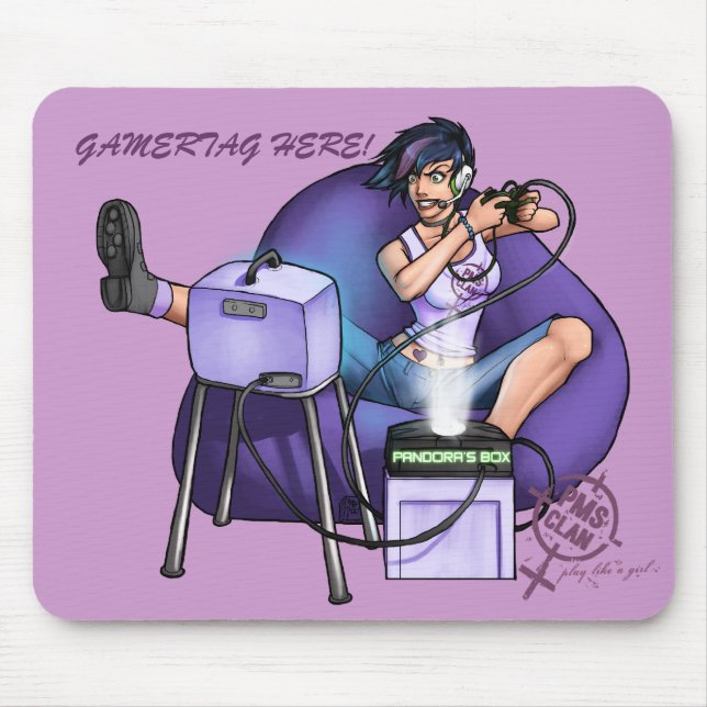PMS Mousepad- Pandora's Box Purple Mouse Pad (Front)
