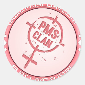 PMS Sticker- Pink Logo 2 Classic Round Sticker