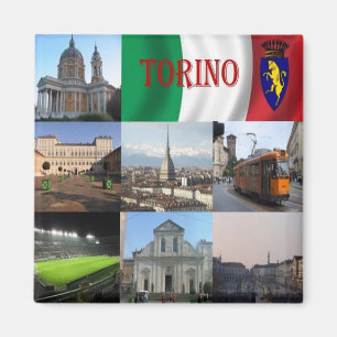 PMT012 TURIN - Mosaic - Piedmont - Italy - Fridge Magnet