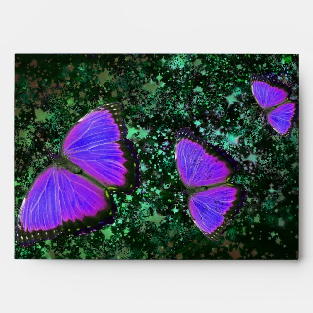 PN 16 Purple Butterflies Envelope (Front)
