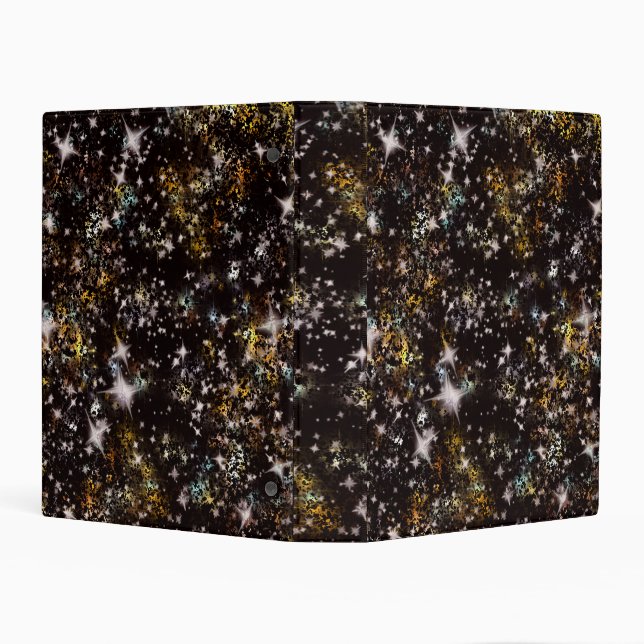 PN 3 Black Gold Sparkle Mini Binder (Background)