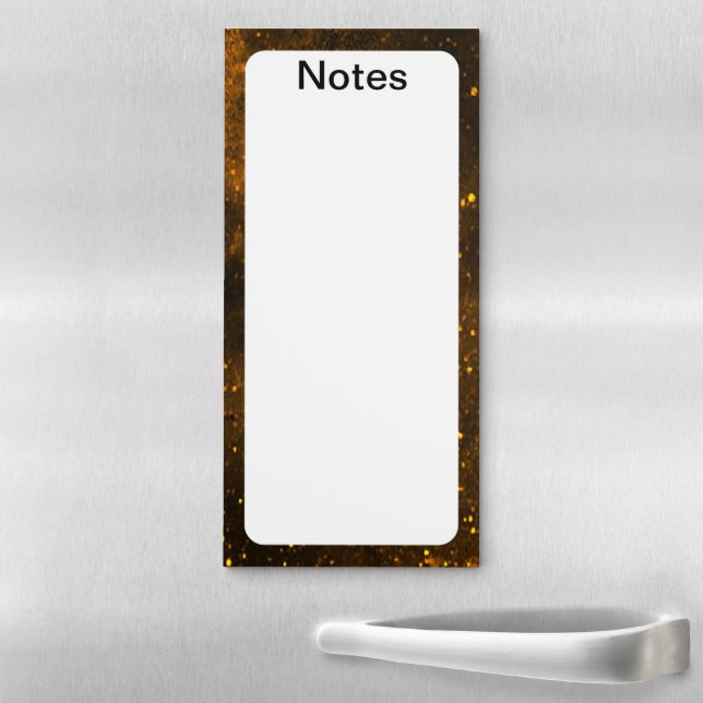 PN 4 Chic Gold Glitter Magnetic Notepad (In Situ)