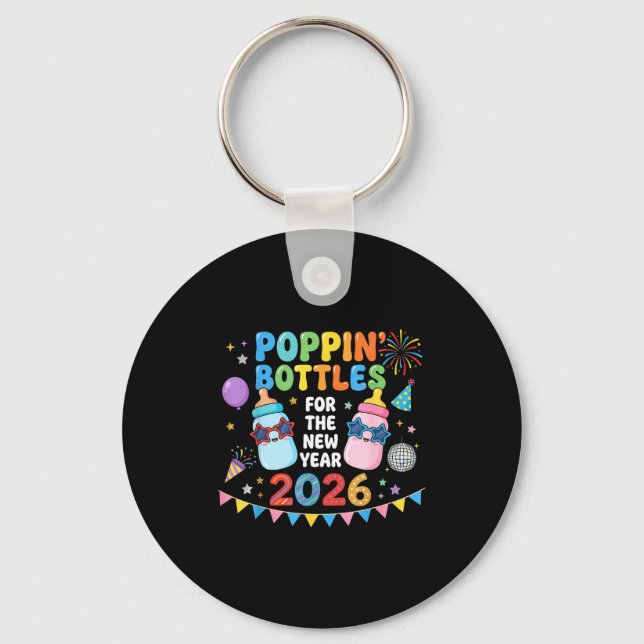 Pn Bottles For The New Year 2026 Baby Bottle Party Keychain (Front)