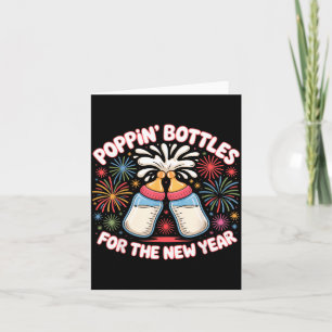Pn Bottles For The New Year Funny Baby Milk Toast  Card