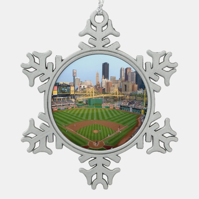 PNC Park - Pewter Snowflake Ornament  (Front)