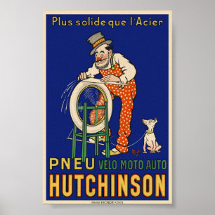 Pneu Hutchinson Vintage Poster 1910s