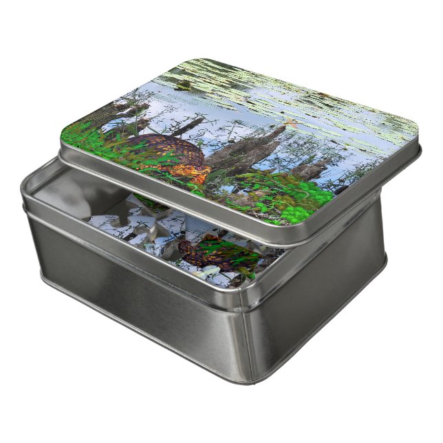  Pneumatophores Turtle Dragonfly Pond Jigsaw Puzzle (Lid Open)