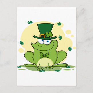 png_4678-Safe-Happy-Irish FROGGY FROG Clovers Postcard
