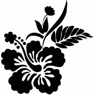 png_69-flowers- Hawaiian Hibiscus Flower Black Statuette