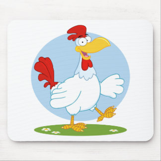 png_white-chicken CARTOON HEN CHICKEN FARM ANIMAL Mouse Pad