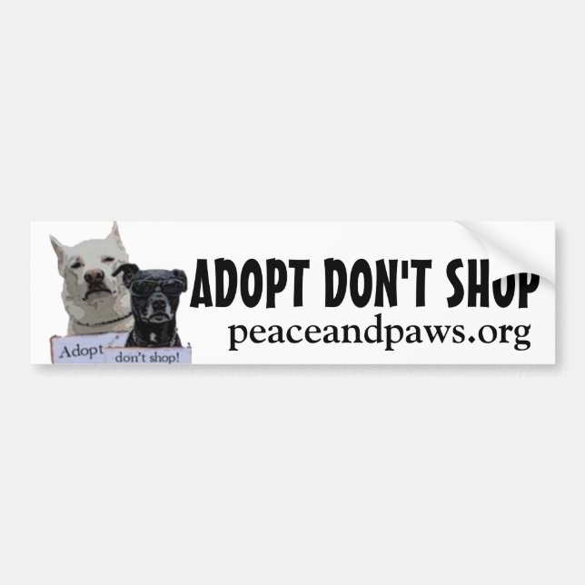 PNP Adopt Dont Shop bumper sticker (Front)