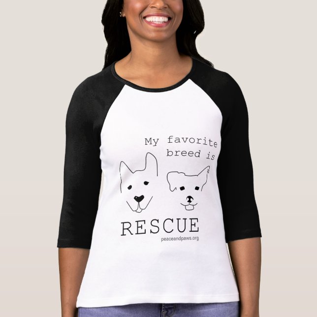 PNP My favorite breed is rescue T-Shirt (Front)