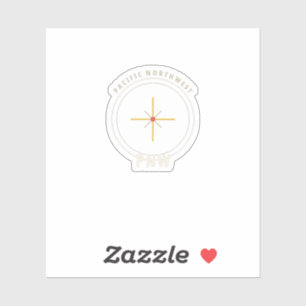 PNW Compass Sticker Pacific Northwest Badge Tee