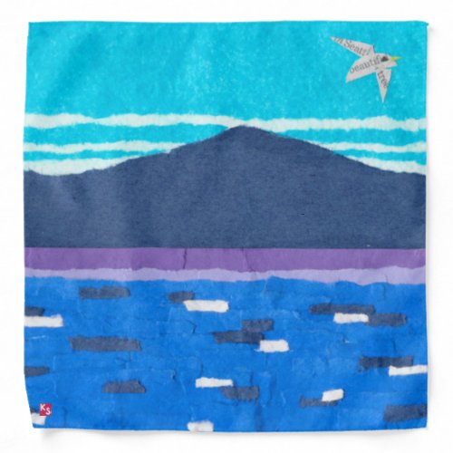 PNW Pacific Northwest Abstract Puget Sound Bandana