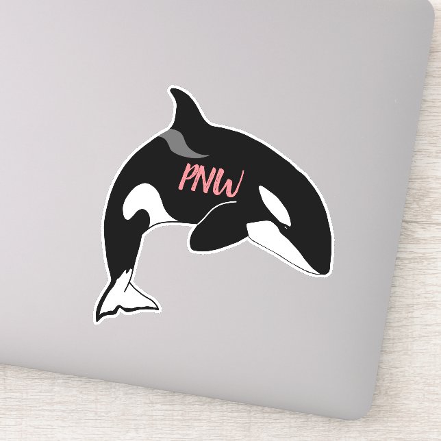 PNW Pacific Northwest Killer Whale Orca  Sticker (Detail)