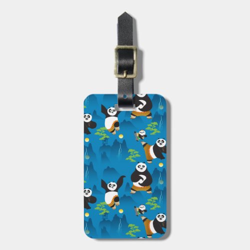 Po and Bao Blue Pattern Luggage Tag