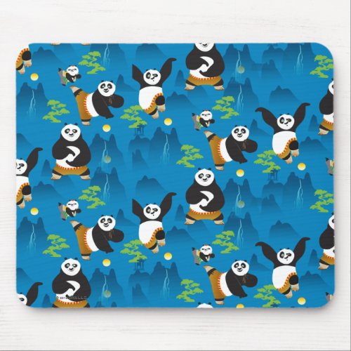Po and Bao Blue Pattern Mouse Pad
