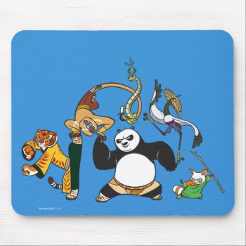 Po And The Furious Five Mouse Pad by kungfupanda at Zazzle