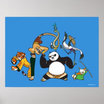 Po And The Furious Five Poster by kungfupanda at Zazzle