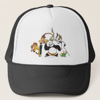 Po And The Furious Five Trucker Hat by kungfupanda at Zazzle