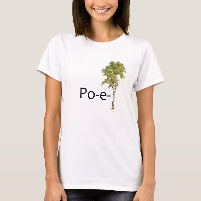 Po-e-tree T-shirt for Women. (Front)