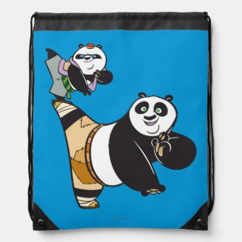 Po Ping And Bao Kicking Drawstring Bag by kungfupanda at Zazzle