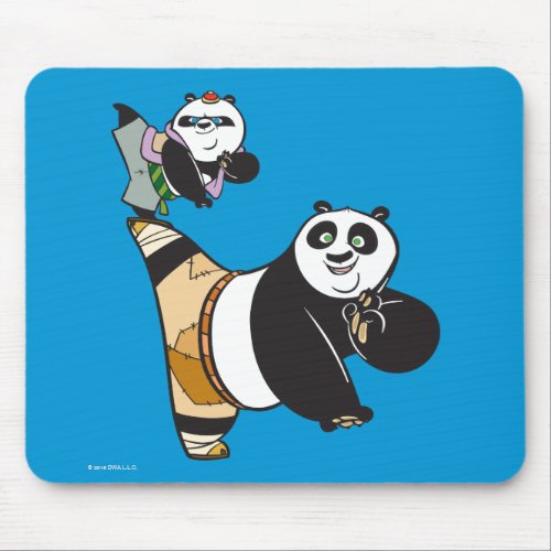 Po Ping and Bao Kicking Mouse Pad