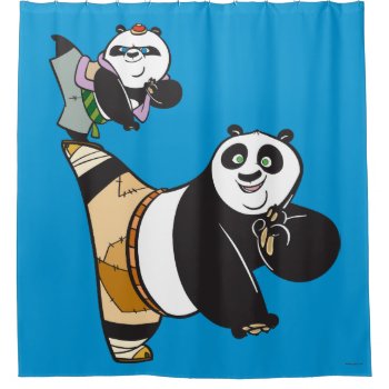 Po Ping And Bao Kicking Shower Curtain by kungfupanda at Zazzle