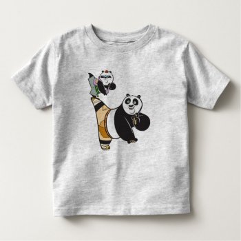 Po Ping And Bao Kicking Toddler T-shirt by kungfupanda at Zazzle