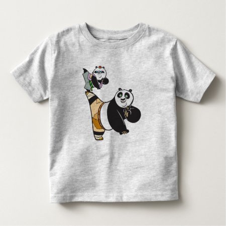 Po Ping And Bao Kicking Toddler T-shirt