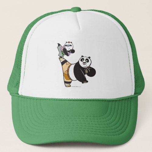 Po Ping and Bao Kicking Trucker Hat