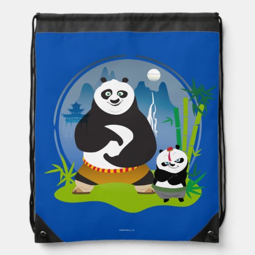 Po Ping and Bao Pose Drawstring Bag