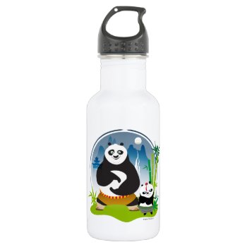 Po Ping And Bao Pose Water Bottle by kungfupanda at Zazzle