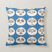 Po Ping Blue Pattern Throw Pillow