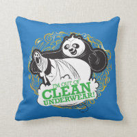 Po Ping - I'm Clean out of Underwear Throw Pillow