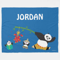 Po Playing with Pandas Fleece Blanket