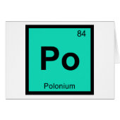 Po - Polonium Chemistry Periodic Table Symbol (Front Horizontal)