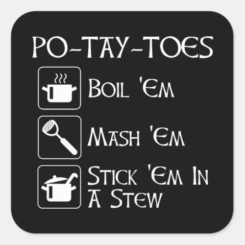 Po_Tay_Toes Square Sticker