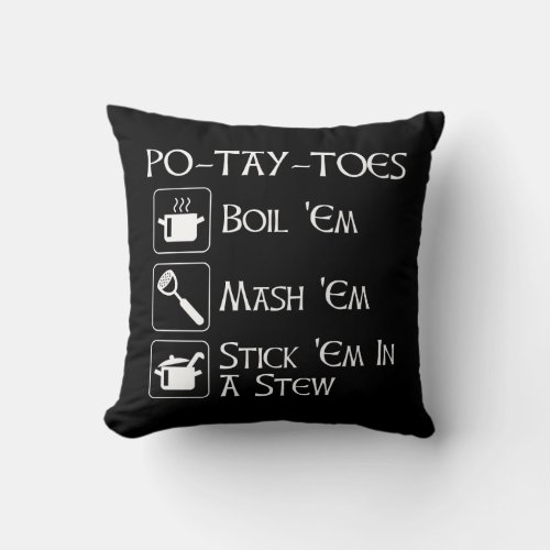 Po_Tay_Toes Throw Pillow