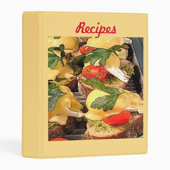 Poached Eggs with Avocado on Toast Mini Binder (Front/Spine)