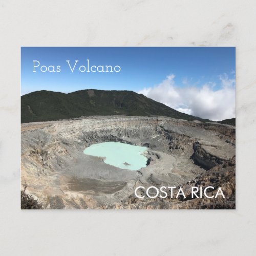 Poas Volcano Costa Rica Postcard