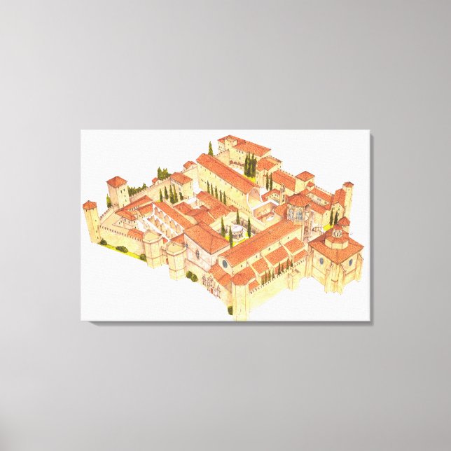 Poblet Monastery. Catalonia Spain Canvas Print (Front)
