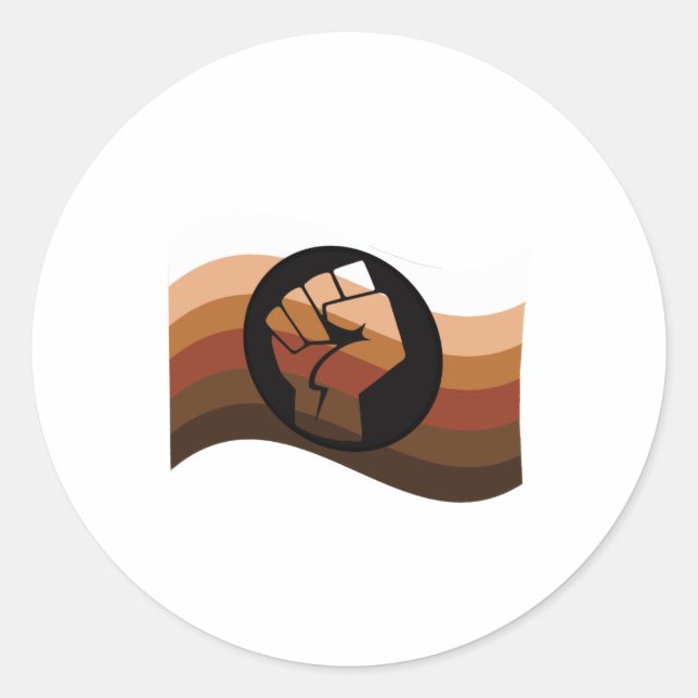 POC Colors Flag Classic Round Sticker (Front)