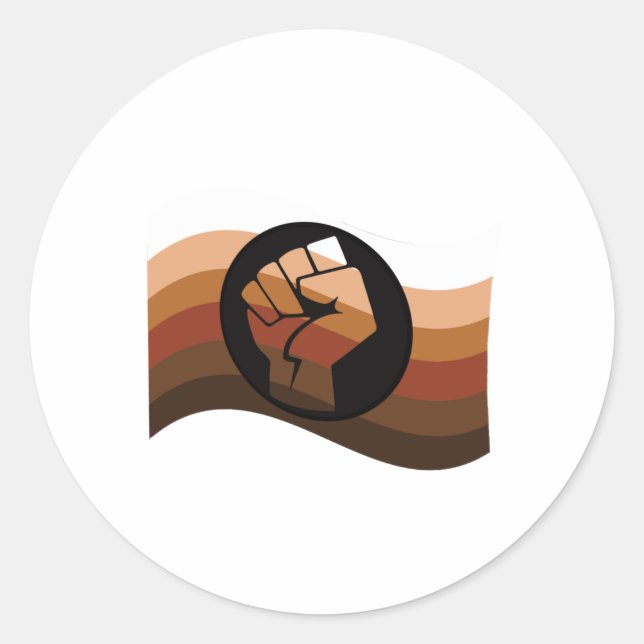 POC Colors Flag Classic Round Sticker (Front)