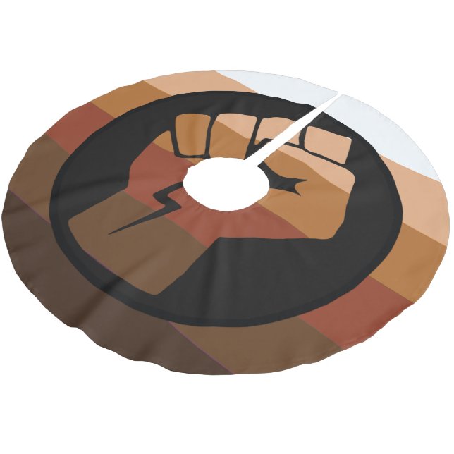 POC Pride Flag Brushed Polyester Tree Skirt (Angled)