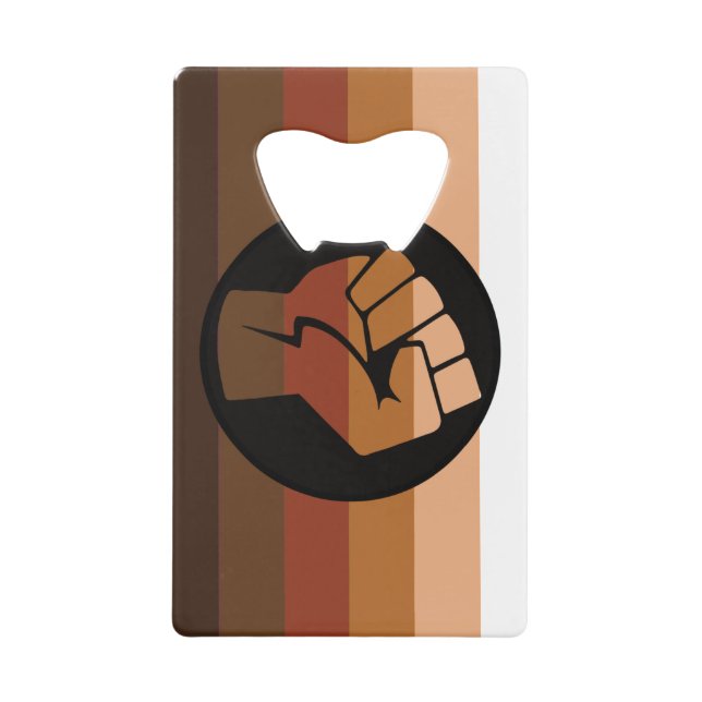POC Pride Flag Credit Card Bottle Opener (Front)