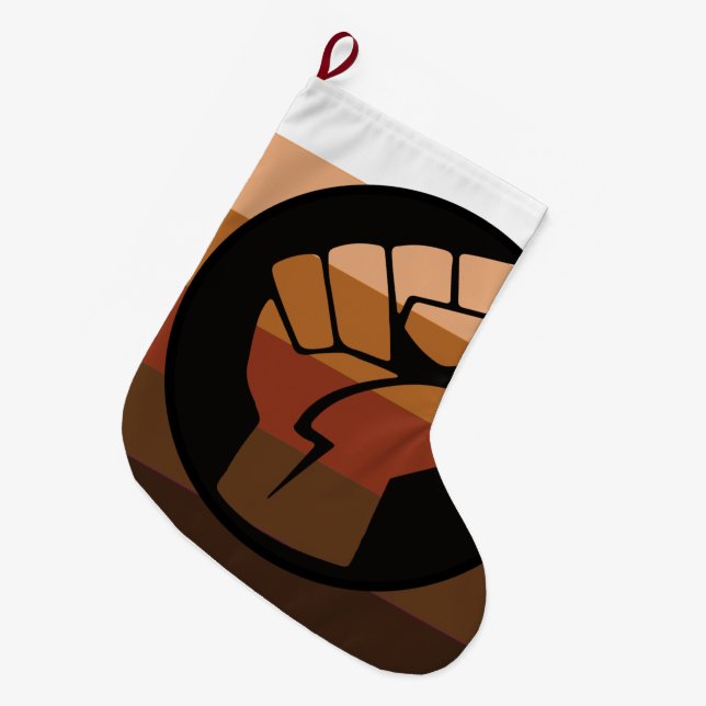 POC Pride Flag Large Christmas Stocking (Front (Hanging))