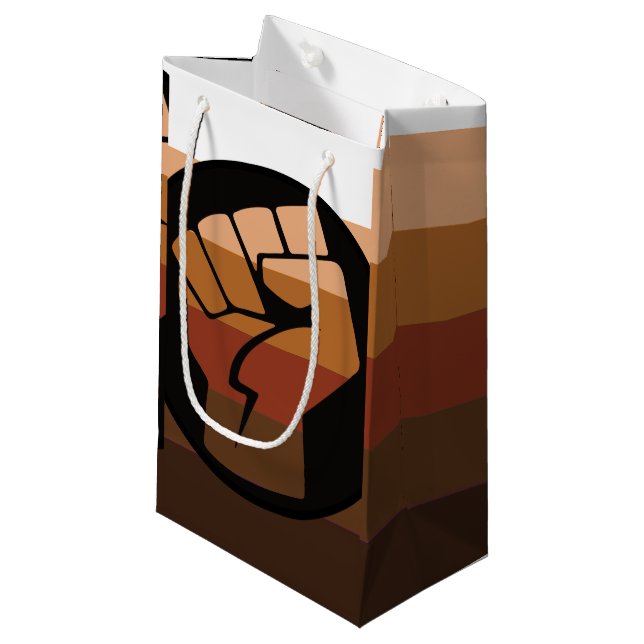 POC Pride Flag Small Gift Bag (Front Angled)